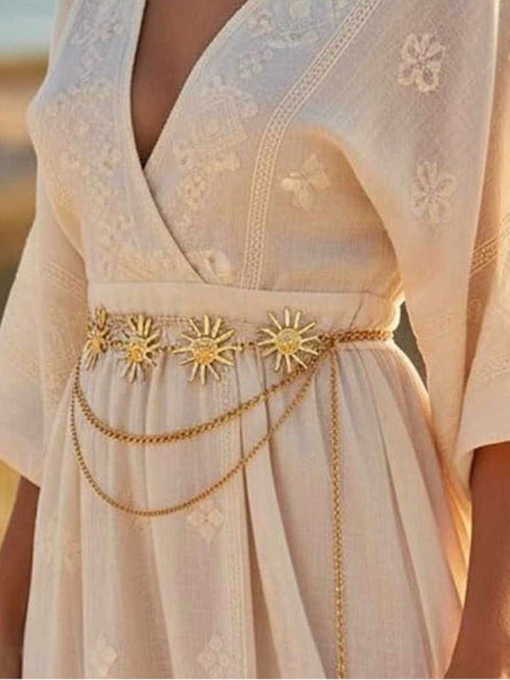 Gold Sun Waist chain belt - Picture 10 of 10